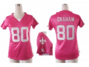 Nike Women New Orleans Saints #80 Jimmy Graham pink jerseys[draft him ii top]