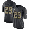 Men's Nike Cleveland Browns #29 Duke Johnson Limited Black 2016 Salute to Service NFL Jersey