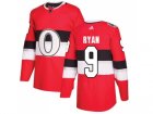Men Adidas Ottawa Senators #9 Bobby Ryan Red Authentic 2017 100 Classic Stitched NHL Jersey