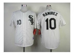 mlb jerseys chicago white sox #10 ramirez white[black stripe]