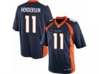 Mens Nike Denver Broncos #11 Carlos Henderson Limited Navy Blue Alternate NFL Jersey