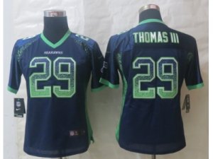 Women Nike Seattle Seahawks #29 Thomas III Blue Jerseys(Drift Fashion)