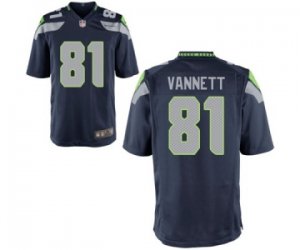 Men\'s Nike Seattle Seahawks #81 Nick Vannett Game Blue Team Color NFL Jersey