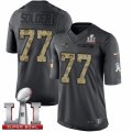 Youth Nike New England Patriots #77 Nate Solder Limited Black 2016 Salute to Service Super Bowl LI 51 NFL Jersey