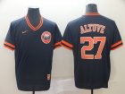 Astros #27 Jose Altuve Navy Throwback Jersey