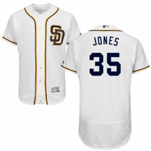 Men\'s Majestic San Diego Padres #35 Randy Jones White Flexbase Authentic Collection MLB Jersey