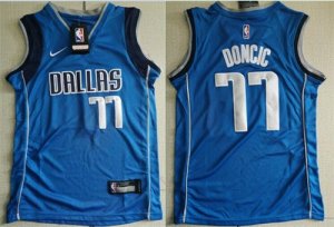 Mavericks #77 Luka Doncic Royal Youth Nike Swingman Jersey