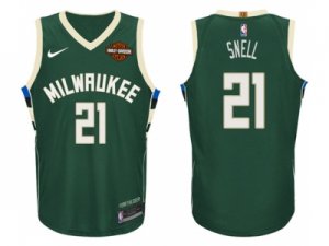 Nike NBA Milwaukee Bucks #21 Tony Snell Jersey 2017-18 New Season Green Jersey