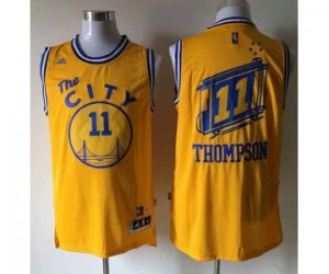 nba golden state warriors #11 thompson yellow