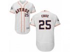 Houston Astros #25 Jose Cruz Jr. Authentic White Home 2017 World Series Bound Flex Base MLB Jersey (2)