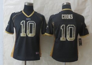 Women New Nike New Orleans Saints #10 Cooks Black Jerseys(Drift Fashion)