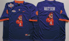 Clemson Tigers 4 Deshaun Watson Purple With 1975 1978 Fuller Patch Portrait Number College Jersey