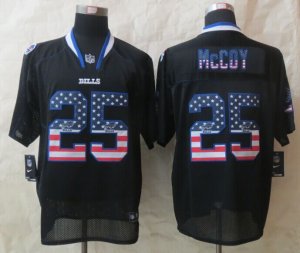 Nike Buffalo Bills #25 LeSean McCoy Black Jerseys(USA Flag Fashion Elite)