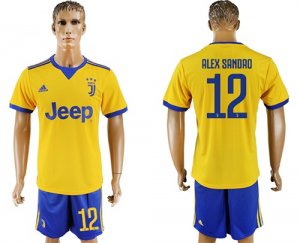 2017-18 Juventus 12 ALEX SANDRO Away Soccer Jersey