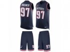 Nike New England Patriots #97 Alan Branch Limited Navy Blue Tank Top Suit NFL Jersey