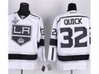 nhl jerseys los angeles kings #32 quick white-black[2012 stanley cup champions