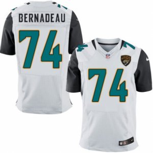 Mens Nike Jacksonville Jaguars #74 Mackenzy Bernadeau Elite White NFL Jersey