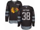 Chicago Blackhawks #38 Ryan Hartman Black 1917-2017 100th Anniversary Stitched NHL Jersey