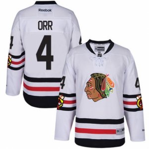 Youth Reebok Chicago Blackhawks #4 Bobby Orr Authentic White 2017 Winter Classic NHL Jersey