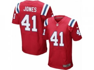 Mens Nike New England Patriots #41 Cyrus Jones Elite Red Alternate NFL Jersey