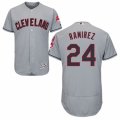 Men's Majestic Cleveland Indians #24 Manny Ramirez Grey Flexbase Authentic Collection MLB Jersey