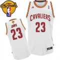 Youth Adidas Cleveland Cavaliers #23 LeBron James Swingman White Home 2016 The Finals Patch NBA Jersey