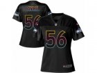 Women Nike Seattle Seahawks #56 Cliff Avril Game Black Team Color NFL Jersey