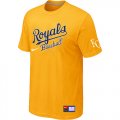 MLB Kansas City Royals Yellow Nike Short Sleeve Practice T-Shirt