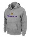Minnesota Vikings Authentic Logo Pullover Hoodie Grey