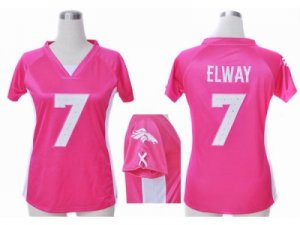 Nike Women denver broncos #7 john elway pink jerseys[draft him ii top]