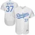 Men's Majestic Los Angeles Dodgers #37 Brandon Beachy Authentic White 2016 Father's Day Fashion Flex Base MLB Jersey