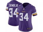 Women Nike Minnesota Vikings #34 Andrew Sendejo Vapor Untouchable Limited Purple Team Color NFL Jersey