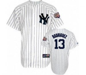 New York Yankees 13 Rodriguez Youth White(2009 logo)