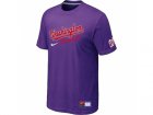 MLB Washington Nationals Purple Nike Short Sleeve Practice T-Shirt