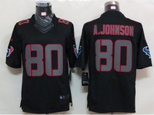 Nike NFL Houston Texans #80 Andre Johnson black Jerseys(Limited)