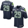 2014 Super Bowl XLVIII Nike Seattle Seahawks #29 Earl Thomas III Blue game Jersey