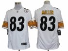 Nike NFL Pittsburgh Steelers #83 Heath Miller White Jerseys(Limited)