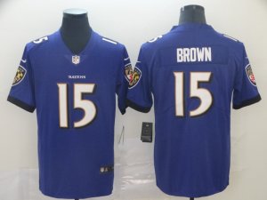 Nike Ravens #15 Marquise Brown Purple Vapor Untouchable Limited Jersey