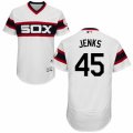 Men's Majestic Chicago White Sox #45 Bobby Jenks White Flexbase Authentic Collection MLB Jersey