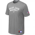 Toronto Blue Jays L.Grey Nike Short Sleeve Practice T-Shirt