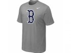 MLB Boston Red Sox Heathered Nike L.Grey Blended T-Shirt