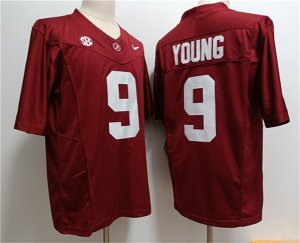Men\'s Alabama Crimson Tide #9 Bryce Young Red 2023 F.U.S.E. Stitched Football Jersey
