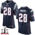 Nike Patriots #28 James White blue 2017 Super Bowl LI Elite Jersey