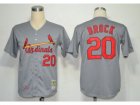 MLB Jerseys St. Louis Cardinals #20 Lou Brock Grey M&N 1967