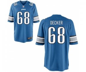 Men\'s Detroit Lions #68 Taylor Decker Light Blue Game Jersey