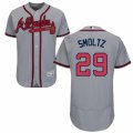 Men's Majestic Atlanta Braves #29 John Smoltz Grey Flexbase Authentic Collection MLB Jersey