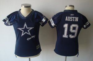 2011 women field flirt fashion nfl dallas cowboys #19 austin blue