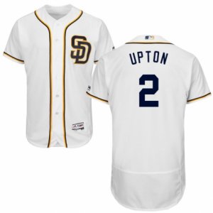 Men\'s Majestic San Diego Padres #2 B.J. Upton White Flexbase Authentic Collection MLB Jersey