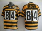 Nike Pittsburgh Steelers #84 Antonio Brown Yellow Black 80TH M&N Elite Jersey