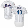 Men's Majestic New York Mets #40 Bartolo Colon White Flexbase Authentic Collection MLB Jersey